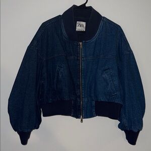 ZARA Denim Bomber Jacket